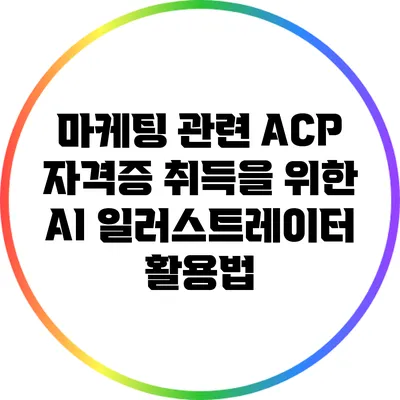 마케팅 관련 ACP 자격증 취득을 위한 AI 일러스트레이터 활용법