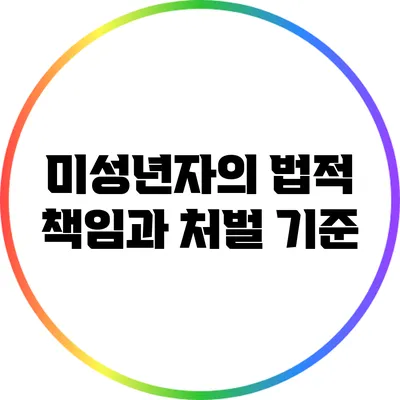 미성년자의 법적 책임과 처벌 기준