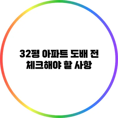 32평 아파트 도배 전 체크해야 할 사항