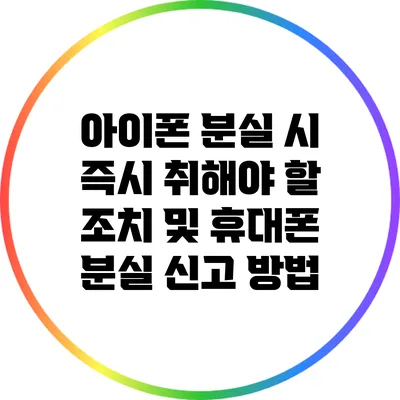 아이폰 분실 시 즉시 취해야 할 조치 및 휴대폰 분실 신고 방법