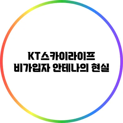 KT스카이라이프 비가입자 안테나의 현실