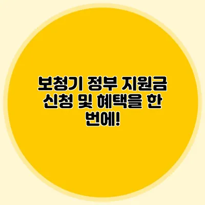 보청기 정부 지원금: 신청 및 혜택을 한 번에!