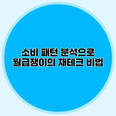 소비 패턴 분석으로 월급쟁이의 재테크 비법