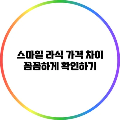 스마일 라식 가격 차이 꼼꼼하게 확인하기