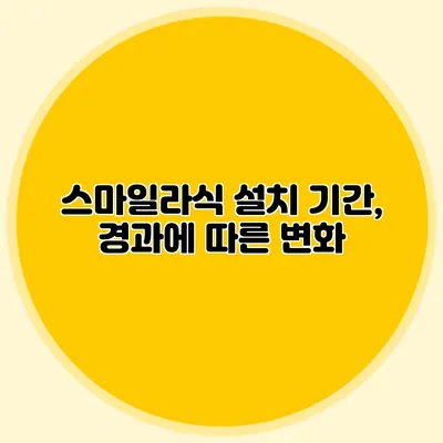 스마일라식 설치 기간, 경과에 따른 변화