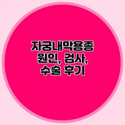 자궁내막용종: 원인, 검사, 수술 후기