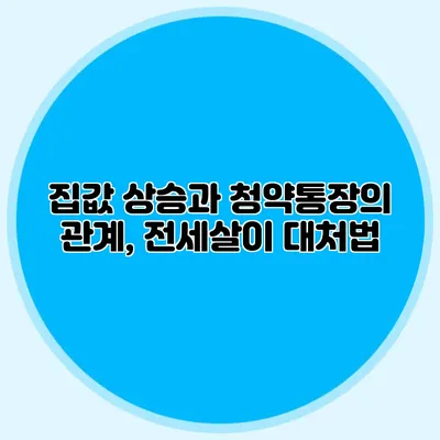 집값 상승과 청약통장의 관계, 전세살이 대처법