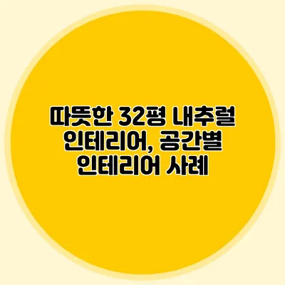 따뜻한 32평 내추럴 인테리어, 공간별 인테리어 사례