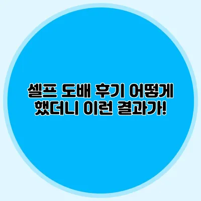 셀프 도배 후기: 어떻게 했더니 이런 결과가!