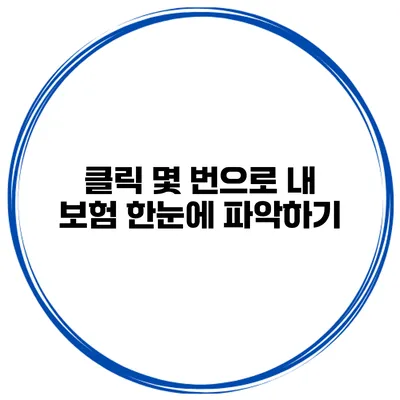 클릭 몇 번으로 내 보험 한눈에 파악하기